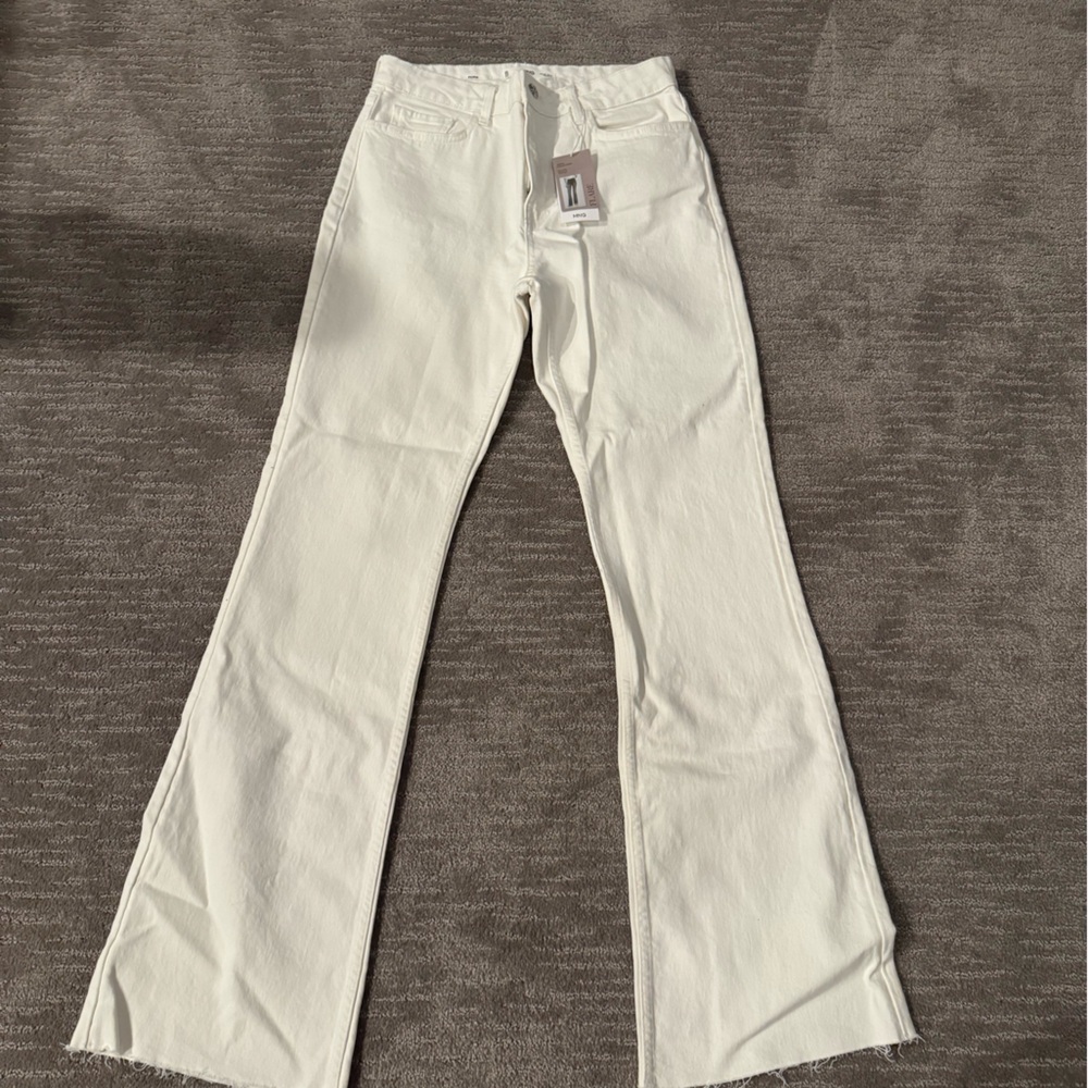 Mango Ivory Flare Trousers